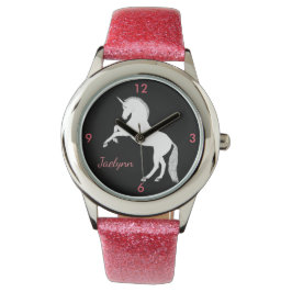 Großzügige, weiße Einhornzucht mit Namen Armbanduhr