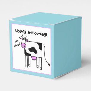 Großzügiges A-moo-singendes Kuh Pun Cartoon Design Geschenkschachtel