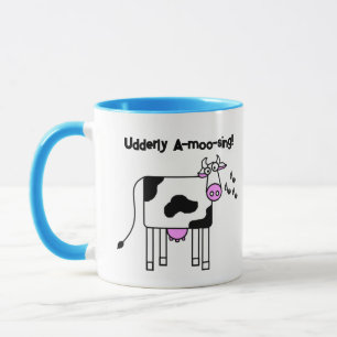 Großzügiges A-moo-singendes Kuh Pun Cartoon Design Tasse
