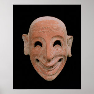 Groteske Maske, von Motya, 6. Jahrhundert BC Poster