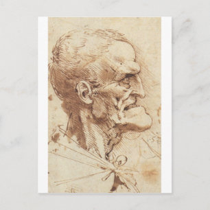 Groteske Profil Postkarte