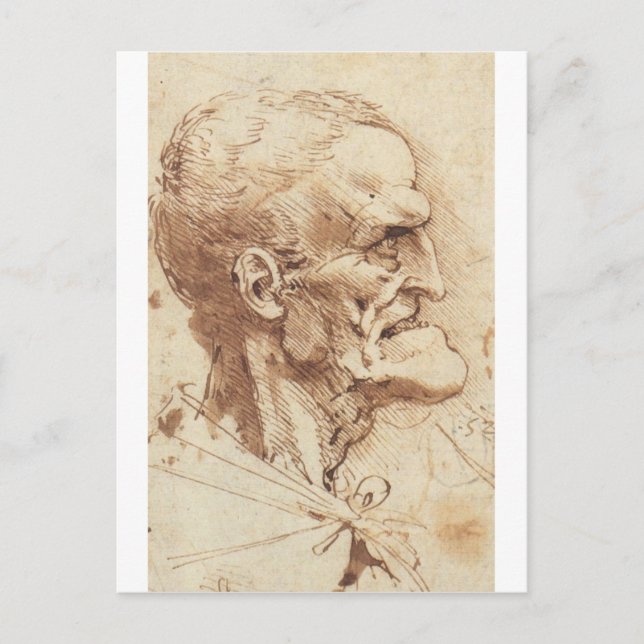Groteske Profil Postkarte (Vorderseite)