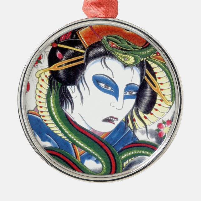 Grotesque & Snake Ornament Aus Metall (Vorne)