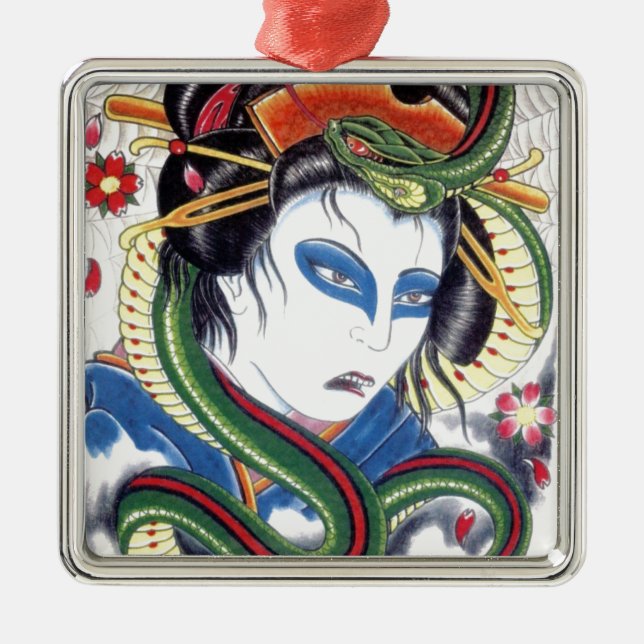 Grotesque & Snake Ornament Aus Metall (Vorne)