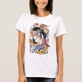 Grotesque Snake Tattoo Design T-Shirt