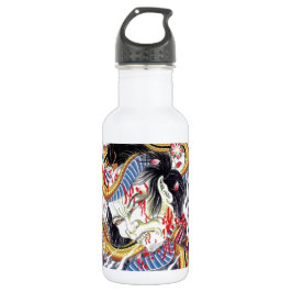 Grotesque & Snake Tattoo Design Trinkflasche