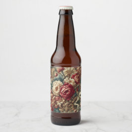 Grotesque wachsen - gotisches Blumenkissen Bierflaschenetikett