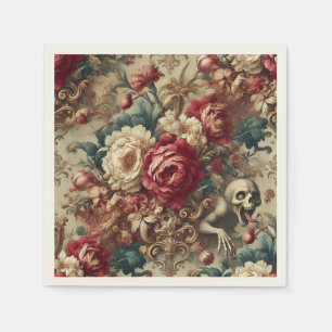 Grotesque wachsen - gotisches Blumenkissen Serviette