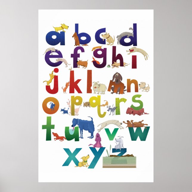 Grotke Alphabet Hunde Poster (Vorne)