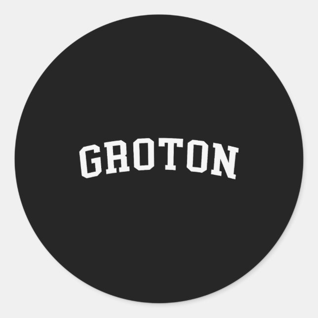 Groton  runder aufkleber (Vorderseite)