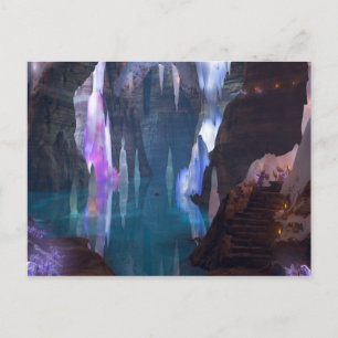 Grottes éclatantes par carte postale nocturne