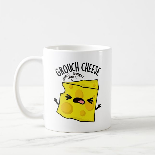 Grou-Käse Funny Cheese Pun Kaffeetasse (Links)