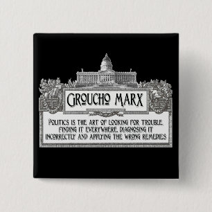 Groucho Marx auf Politik Button