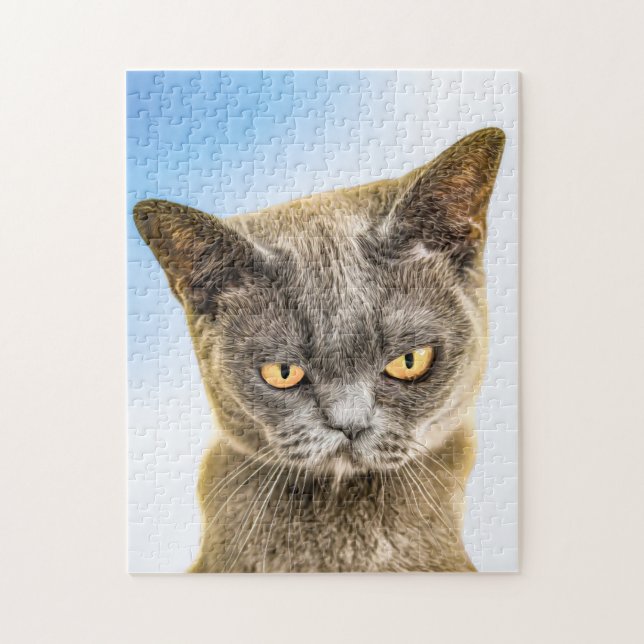 GROUCHY NIEDLICH KITTY CAT ART JIGSAW PUZZLE (Vertikal)