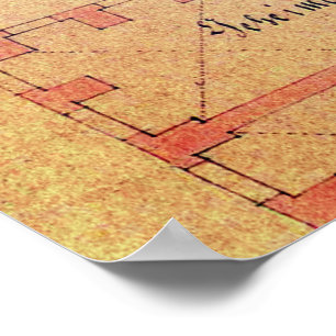 Ground plan Dresden Green Vault Grünes Gewölbe Poster
