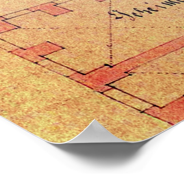 Ground plan Dresden Green Vault Grünes Gewölbe Poster (Ecke)