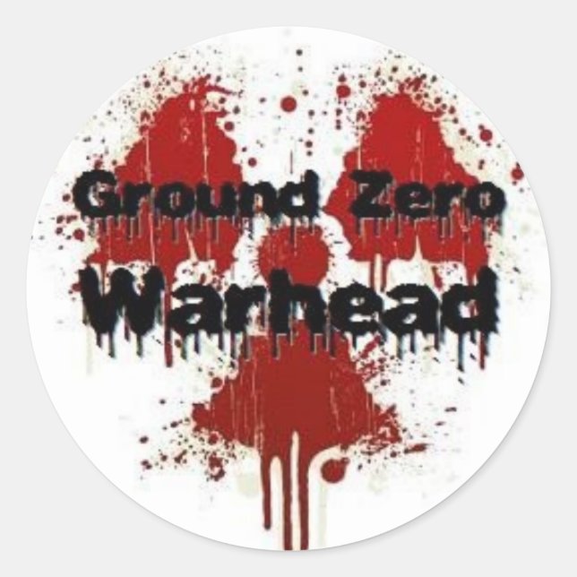 Ground Zero Warhead-Spritzer Runder Aufkleber (Vorderseite)