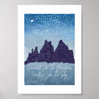 Grounded wie die Mountain Uplift Card Poster