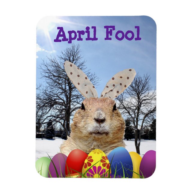 Groundhog April Narr Day Magnet (Vertikal)