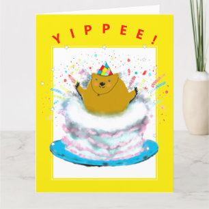 Groundhog Birthday Card Karte