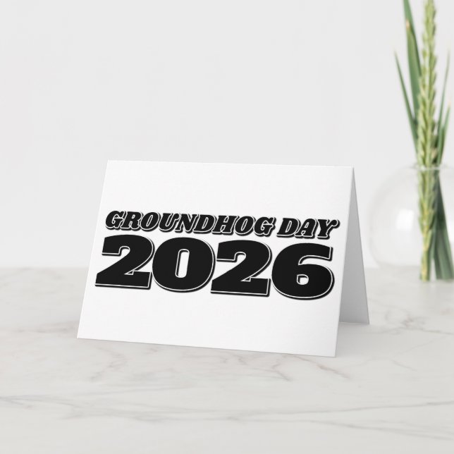 Groundhog Day 2026 Karte (Vorderseite)
