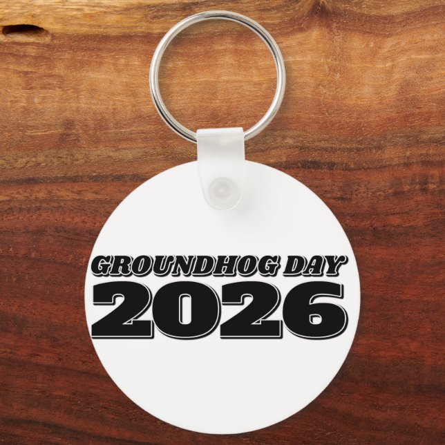 Groundhog Day 2026 Schlüsselanhänger (Rückseite)