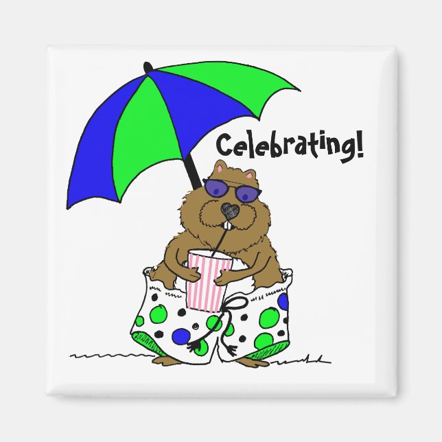 Groundhog Day Beach Umbrella Magnet (Vorne)