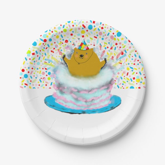 Groundhog Day Birthday Party Pappteller (Vorderseite)