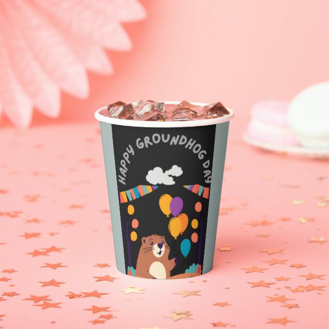 Groundhog Day Celebration: Schatten oder Schein? Pappbecher (Insitu)