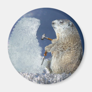 Groundhog Day-Eis-Skulptur Magnet