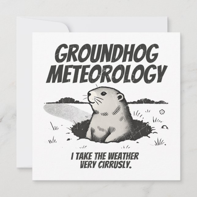 Groundhog Day Groundhog Meteorologie Feiertagskarte (Vorderseite)