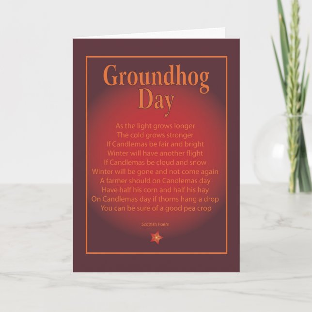 Groundhog Day-Grußkarte Karte (Vorderseite)