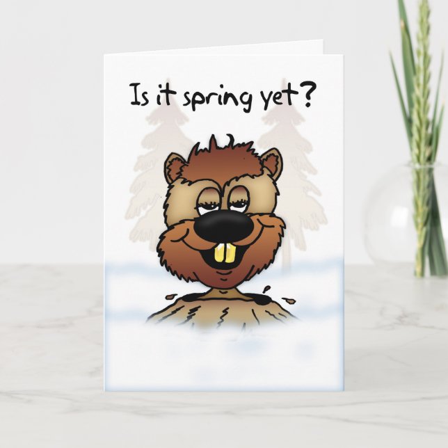 Groundhog Day-Karte - ist es Frühling schon? Karte (Vorderseite)