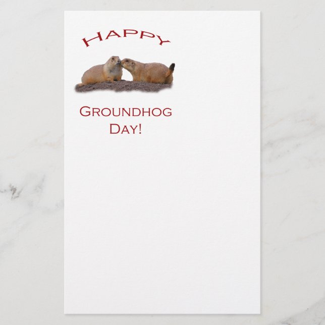 Groundhog Day-Kuss Briefpapier (Vorderseite)