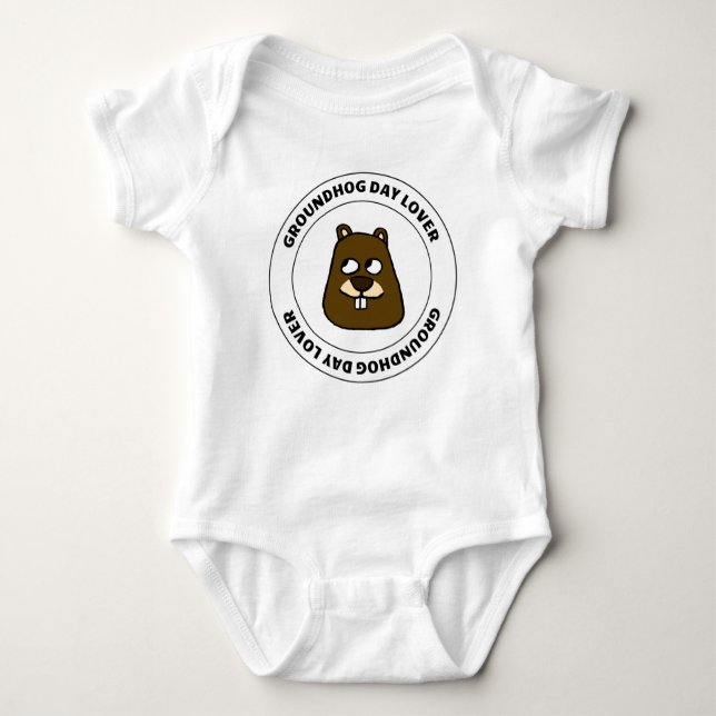 Groundhog Day Lover Baby Strampler (Vorderseite)