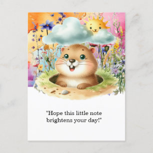 Groundhog Day Postcard - Spaß und Quirky Gruß Postkarte