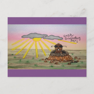 Groundhog Day-Postkarte, glückliches Groundhog Feiertagspostkarte