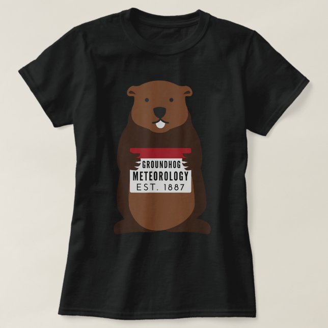 Groundhog Day Punxsutawney Phil Meteorologe Mete T-Shirt (Design vorne)