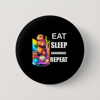 Groundhog Day Regenbogen Stolz Vielfalt Harmonie L Button