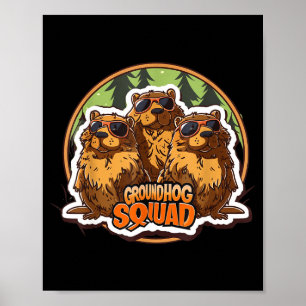 Groundhog Day Squad Lustiger Frühling Februar Punx Poster