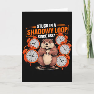 Groundhog Day Wortspiel Schattenspiel Sarkasmus Lu Karte