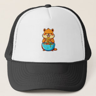 Groundhog Eating Ramen Happy Groundhog Day Truckerkappe