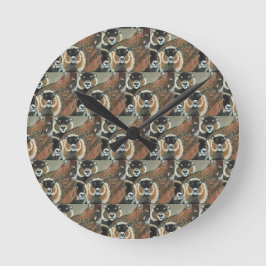 Groundhog Family Wall Clock, 20.3 cm Round Acrylic Runde Wanduhr