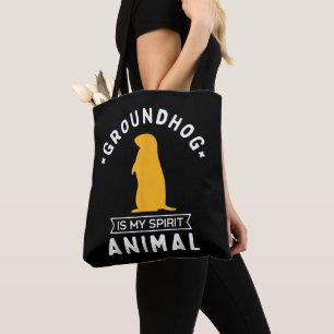 Groundhog ist mein Spirit Animal Funny Woodchuck Tasche