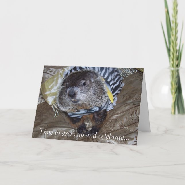 Groundhog Maude Geburtstags-Karte Karte (Vorderseite)
