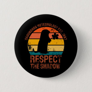 Groundhog Meteorologie Est. 1887 Button