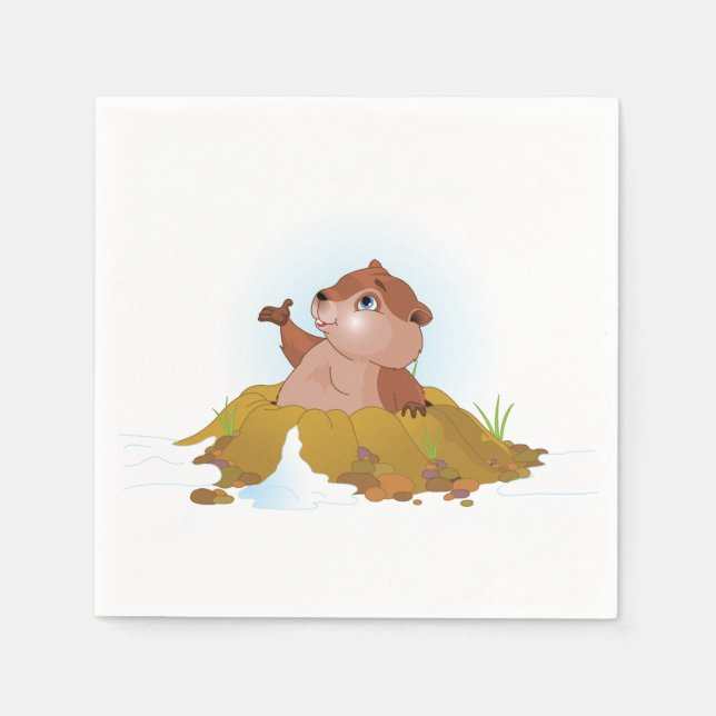 Groundhog Paper Napkins Serviette (Vorderseite)