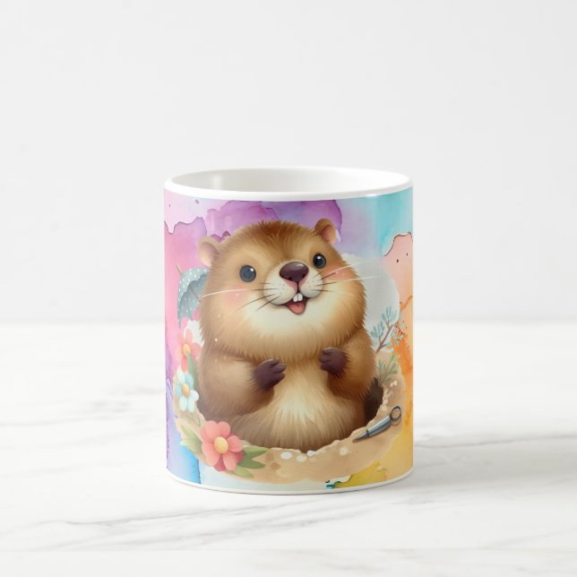 Groundhog Themed Coffee Tasse (Mittel)