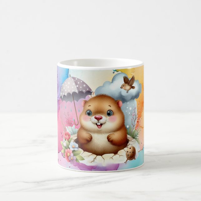 Groundhog Themed Coffee Tasse (Mittel)