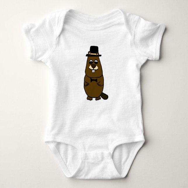 Groundhog verkleidet baby strampler (Vorderseite)
